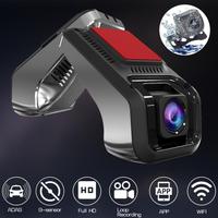 Caméra embarquée DVR pour voiture, objectif unique, Full HD 1080P, vision nocturne, grand angle 170 degrés, WiFi, ADAS, capteur G, enregistreur USB Android, 1 an