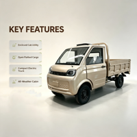 Nouvelle arrivée : mini-camion électrique à basse vitesse avec cabine confortable, camionnette électrique à plateau ouvert