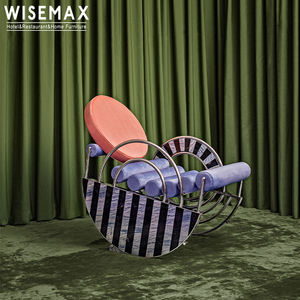WISEMAX FURNITURE Fauteuil à bascule décoratif d'art créatif, mobilier de salon, chaise longue en cuir, fauteuil de détente pour <span class=keywords><strong>adultes</strong></span>, fauteuil d'appoint - Product Image 2