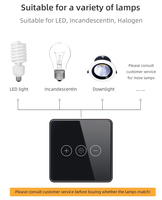 Interruptor de Luz Inteligente Tuya TYSH con Wifi, Control Remoto, 220v, Compatible con Alexa y Google Home