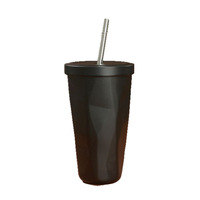 Mug Kopi Vakum Anti Bocor 20 oz, Mug Termal Dinding Ganda, Mug Reusable, Logo Custom, Cangkir Kopi Stainless Steel Bentuk Berlian