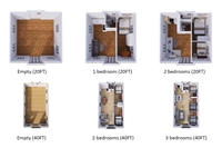 Casa Contenedor Plegable Portátil de 40 pies con Baño, Cocina, Dormitorio, Diseño Transpirable, 5 Años de Garantía