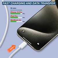 Câble tressé USB C à C 3 pieds-60W Chargeur rapide de type C, cordon d'alimentation tissé USB à C pour iPhone 16 Pro /MacBook/iPad/Samsung