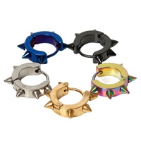 Pendientes de acero inoxidable estilo Punk para hombre y mujer, aretes de alta calidad, Piercing, joyería