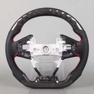 Volante de fibra de carbono para <span class=keywords><strong>Honda</strong></span> <span class=keywords><strong>Civic</strong></span> Gen 10th <span class=keywords><strong>Type</strong></span> <span class=keywords><strong>R</strong></span> 2016-2021 Volante de fibra de carbono LED Cuero perforado - Product Image 3