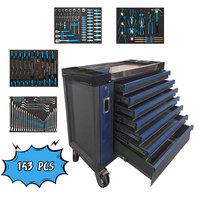 Chariot d'atelier avec 7 tiroirs, coffre à outils de garage, armoire à outils robuste