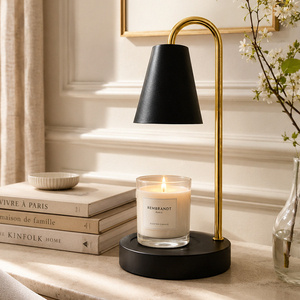 Modern Wood Table Lamp with Brown Cone Shade E26 AC Flexible Warm <b>Light</b> for Bedroom Decor - Product Image 4