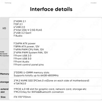 Carte mère de jeu N17 AMD R9 7940HS ES 7840HS ES 2xNVMe 4xSATA PCIEx8 2xDDR5 2x2.5G LAN Pare-feu NAS ITX