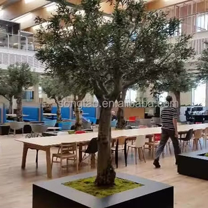 Songtao grande alta simulazione albero di ulivo artificiale ramo di <span class=keywords><strong>legno</strong></span> con vetro per la casa o Hotel decorazione per il ristorante - Product Image 1