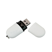 Flash Drive USB 2.0 1GB 2GB 4GB, Flash Drive kapsul hadiah murah 3.0 8GB 16GB USB stik memori plastik 32GB 64GB dengan Logo kustom