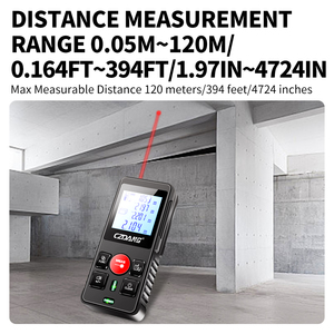 Tester infrarosso <span class=keywords><strong>digitale</strong></span> del <span class=keywords><strong>metro</strong></span> di lunghezza di distanza del <span class=keywords><strong>Laser</strong></span> 394ft/120m con 1.8 "la visualizzazione dell'affissione a cristalli liquidi per il Volume di Area di distanza ed il pitagorico - Product Image 3
