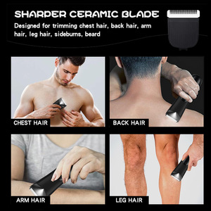 Recortadora de vello corporal OEM/ODM, recortadora de barba, afeitadora eléctrica para hombres, recortadora de vello púbico con luz, kit de aseo - Product Image 2