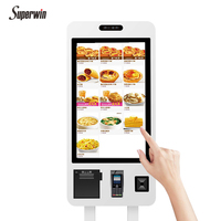 Meilleure vente Android/Windows 24 pouces tablette android pos libre-service paiement kiosque terminal pos pour McDonald