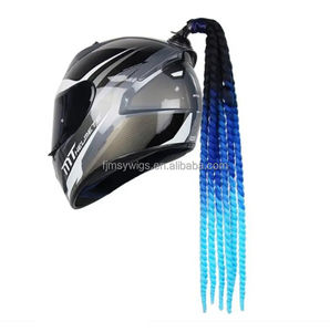 Perruque pour <span class=keywords><strong>casque</strong></span> de moto Hawkko M-001, très vendue, durable, imperméable, résistante à la chaleur, décoration tendance, tresse sale, queue de cheval - Product Image 6