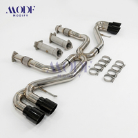Système d'échappement pour Chevrolet Corvette C8 6.2L |   Collecteurs à haut débit + Tuyau intermédiaire en X + Système d'échappement Catback |   Pointes noires ou bleu brûlé