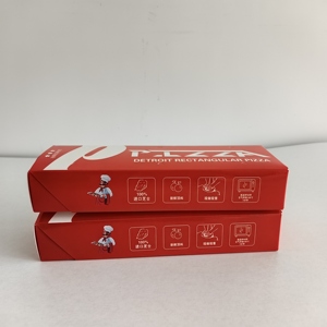 Scatola di imballaggio per Pizza rettangolare per una persona su misura a colori con stampa a una fetta scatola per Pizza - Product Image 4