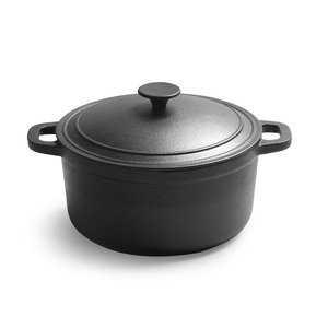 <span class=keywords><strong>Cocotte</strong></span> <span class=keywords><strong>en</strong></span> <span class=keywords><strong>fonte</strong></span> sans revêtement avec couvercle, à double poignée, <span class=keywords><strong>pour</strong></span> soupes et ragoûts, compatible gaz et <span class=keywords><strong>induction</strong></span> - Product Image 3