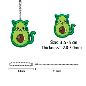 pvc 2d schlüsselanhänger cartoons figuren schlüsselring pflanzen-stil schlüsselhouder passend männer autoschlüssel ketten fächer souvenir kinderspielzeug - Product Image 6