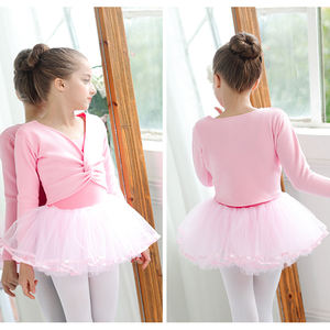 C8005 Meisjes Fleece Lange Mouw Kinked Jas Ballet Dans Slijtage Trui - Product Image 2