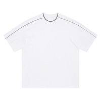 T-shirt Homme Haute Qualité Séchage Rapide, Personnalisé avec Panneaux en Maille et Coutures Plates Contrastantes, Idéal pour la Gym, le Streetwear et les Tenues de Sport, Modèle Uni