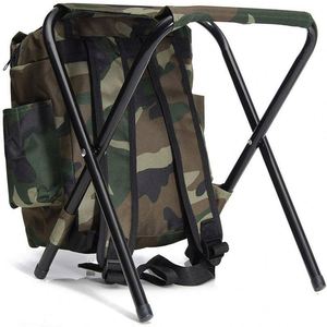 Custom Vintage Folding Camping Fishing <b>Chair</b> Portable Polyester <b>Backpack</b> Seat Bag Sturdy for Outdoor Venture Hiking - Product Image 4