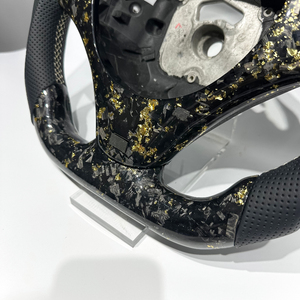 Volante de Fibra de Carbono Forjado en Oro Personalizado para <span class=keywords><strong>BMW</strong></span> Serie 3 E90 E92 330i <span class=keywords><strong>330d</strong></span> Coupé 335i Coupé 318i 2003-2012, Interior de Auto - Product Image 4