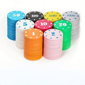 Fichas de Póker Texas Hold'em Fabricadas en Fábrica, Fichas de Plástico PS sin Denominación para Juegos de Bar y Casino - Product Image 5
