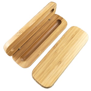 Scatola in Bambù Naturale Ecologica Personalizzata con Logo Inciso, Confezione Regalo Artigianale in <span class=keywords><strong>Legno</strong></span> di Bambù Vuota per Penne - Product Image 1