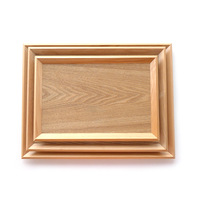 Plateau à thé rectangulaire en bois, plateau de service, assiette, collations, rangement alimentaire, plat pour hôtel, plateau de service à domicile