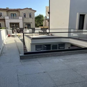Système de balustrade en verre sans cadre moderne pour escaliers extérieurs, balcons, villas, centres commerciaux - Conception en aluminium en forme de U, résistant à <span class=keywords><strong>la</strong></span> rouille - Product Image 2