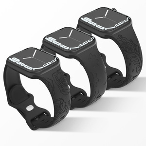 Bracelet de montre en silicone gravé sur mesure pour <span class=keywords><strong>Apple</strong></span> <span class=keywords><strong>Watch</strong></span> nouveau bracelet de montre en caoutchouc de sport pour iwatch 49mm bracelet vente en gros - Product Image 2