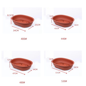 <span class=keywords><strong>Pot</strong></span> <span class=keywords><strong>de</strong></span> fleurs en plastique ovale <span class=keywords><strong>de</strong></span> grande taille pour plantes d'intérieur, imitation Zisha, design chinois, pour bonsaï - Product Image 2