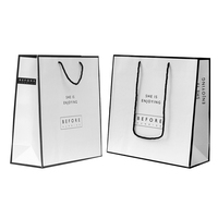 Impression du logo d'entreprise personnalisé Sac en papier sacs-cadeaux d'emballage de bijoux cosmétiques parfums produits de soins de la peau