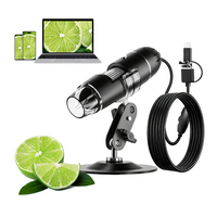 Cámara de Microscopio Digital Tipo C Dearsee para Android, para Reparación de Móviles, Microscopio Electrónico con Aumento de 50X a 1600X