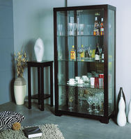 Meubles de salon coin en métal armoire à vin en acier inoxydable étagère en verre armoire refroidisseur à vin casier à vin