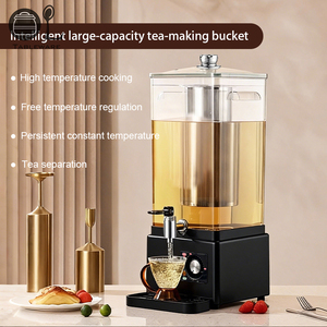 Pemanas Air Listrik Kontrol Suhu dari Baja Tahan Karat, Pembuat Teh Otomatis, Perkolator Kopi dengan Filter dan Keran Ganda - Product Image 3