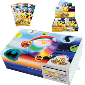 Pokémon TCG 30th Celebration Futuristic Box Version japonaise Ensemble Pikachu EX, accessoires métalliques et cadre de présentation scellé en usine - Product Image 1