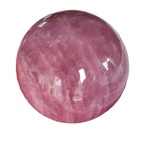 large size natural deep pink rose quartz crystal balls spheres for craft for sale