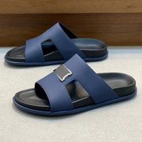 Sandales en cuir à boucle métallique, plates, décontractées, style luxe, chaussures de plage d'été, pour femme, design de créateur, antidérapantes, légères