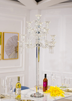 K-1028 Magnifique chandelier de mariage à 17 ou 9 bras, décoration d'intérieur, candélabre en cristal, centre de table de mariage