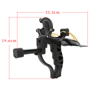 プロのフィッシュシューターナイロンボウスタンドスリングショットハンドガードとアロースタンド屋外ハンティングシューティング強力なスリングショット - Product Image 6