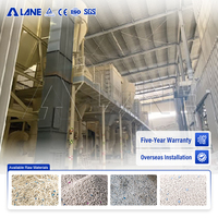 Ligne de production automatique de litière pour chats LANE : Système de granulation, séchage et revêtement de bentonite, machine à litière agglomérante pour animaux de compagnie
