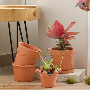 P193 vasi da fiori in ceramica per decorazioni da giardino decorazioni per piante in Terracotta di argilla non smaltata - Product Image 2