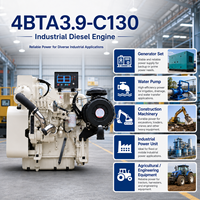 Motor Diésel Cums 4BTA3.9-C130 de 4 Tiempos y 4 Cilindros, 2500 RPM, Fácil Mantenimiento, para Excavadora, Cargadora y Unidad de Potencia Industrial