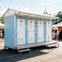 Cabine de toilettes mobile préfabriquée avec séparation humide/sèche, pour extérieur, toilettes publiques, douche, conteneur de camping, toilettes chimiques