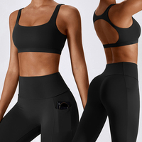 Vêtements de fitness et de gym avec logo personnalisé pour femmes, vêtements de sport, leggings évasés, soutien-gorge, yoga, ensemble d'entraînement pour femmes