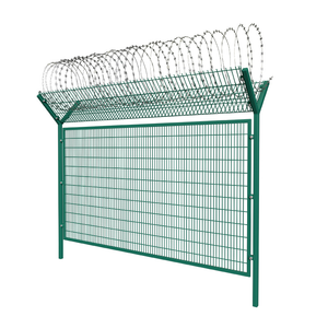Barato galvanizado en caliente o recubrimiento en polvo decorativo anti escalada maquinilla de afeitar pared pico doble barra de alambre 358 valla - Product Image 3
