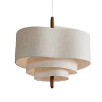 Nouveau lustre de style mi-siècle en fer, d'inspiration française, à hauteur réglable, avec abat-jour en tissu, design minimaliste, luminaire suspendu haut de gamme