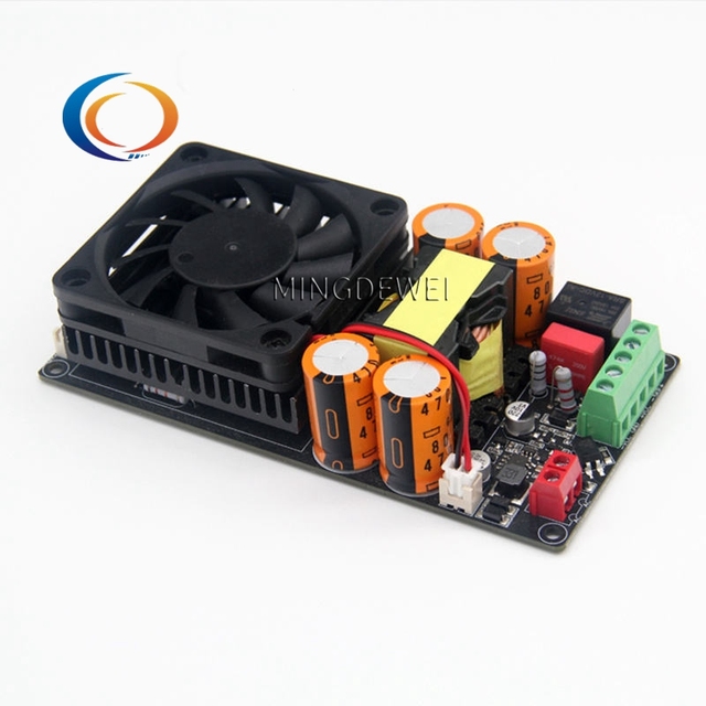 HIFI IRS2092 1000W Mono Channel Digital Class D Stage Subwoofer Power Amplifier Board with Speaker Protect Relay-A