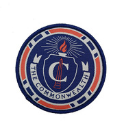 Écussons tissés à coudre avec logo personnalisé OEM badges ronds en tissu en forme de fleur et de coeur pour vêtements et accessoires de chapeau